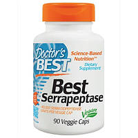 Doctors Best, Серрапептаза (Best Serrapeptase), 90 растительных капсул