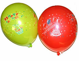 Повітряні кулі "З Днем Народження" 8"(20см) пастель асорті В упак: 100шт
