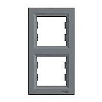 Рамка подвійна Schneider Electric Asfora вертикальна Сталь EPH5810262