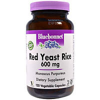 Bluebonnet Nutrition, Червоний дріжджовий рис, 600 мг, 120 рослинних капсул