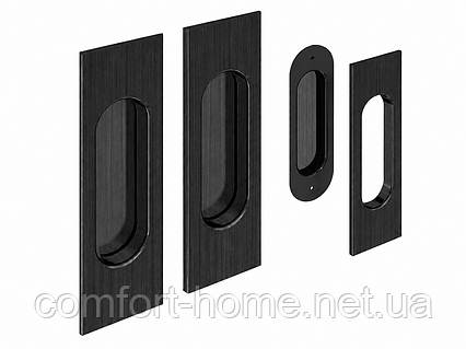 Valcomp Комплект ручек прямокутних 125x38х4 мм, чорні