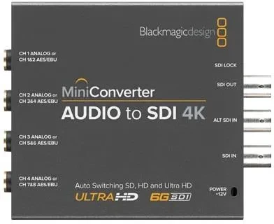Blackmagic Design Mini Converter Audio to SDI 4K конвертер аудіо, фото 1