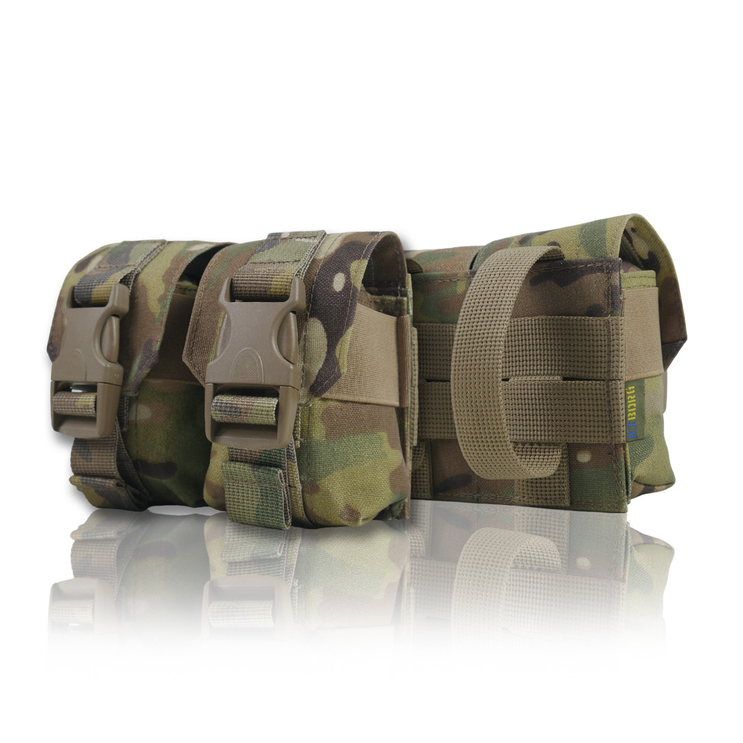 Подсумок под 2 гранаты KIBORG GU Double Mag Pouch (Мультикам), фото 1