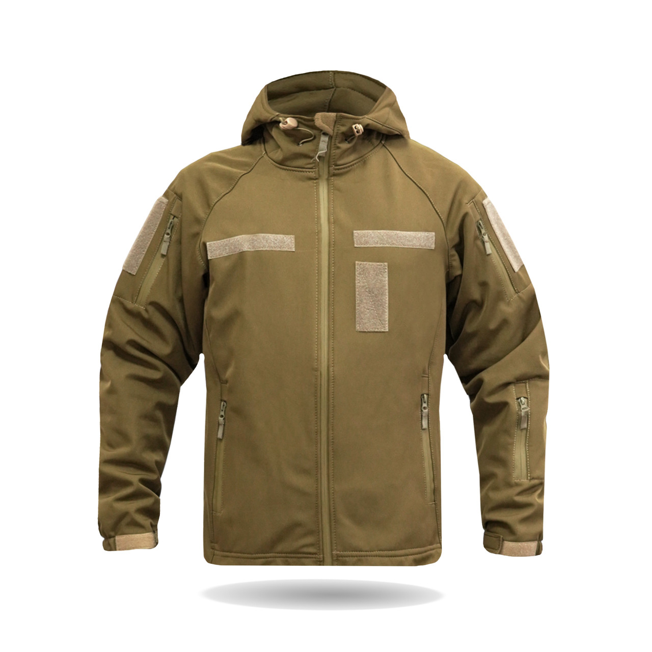 Куртка Windproof Softshell ветрозащитная (койот), водостойкая, флис 320 г/м², фото 1