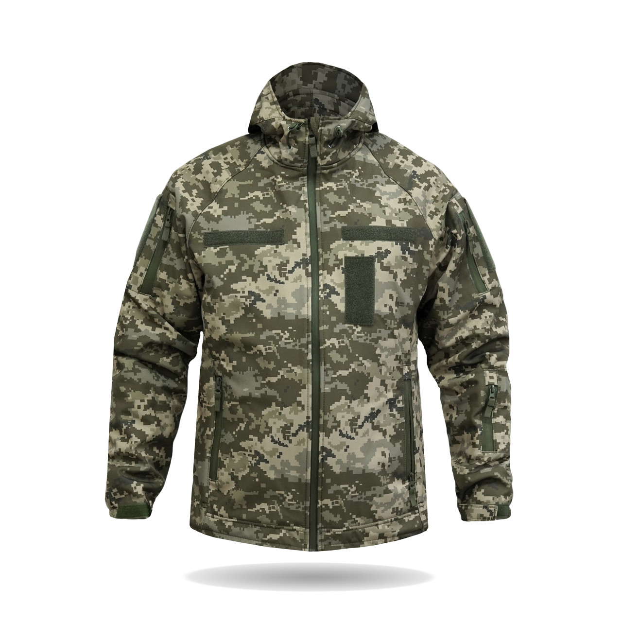 Куртка Windproof Softshell ветрозащитная (пиксель), водостойкая, флис 320 г/м², фото 1