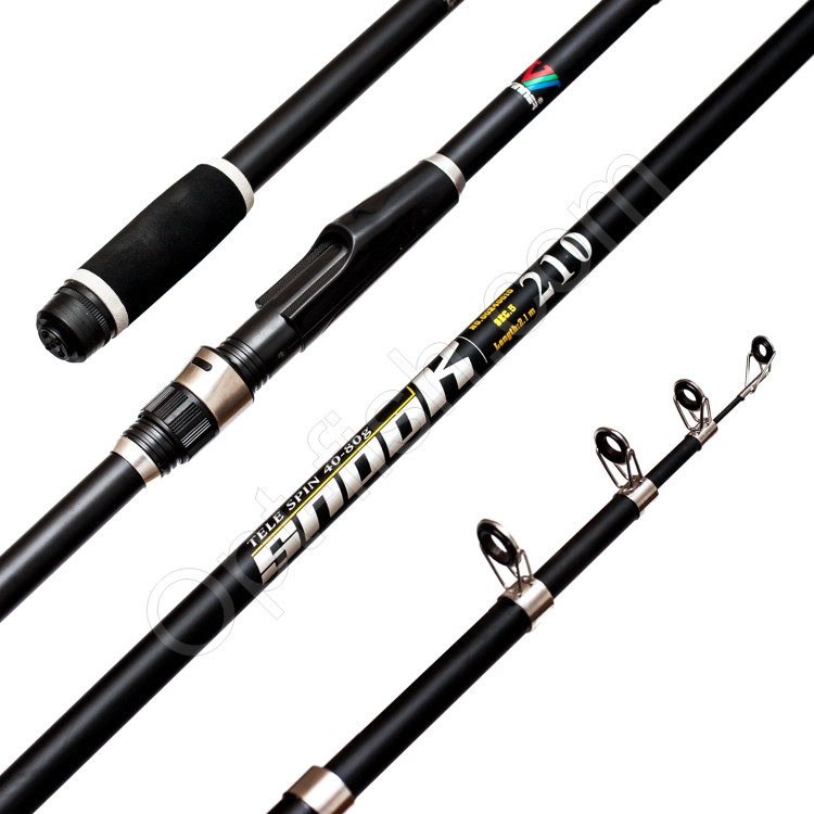 Спінінгове вудлище телескоп Snook Tele spin (Black) No00240010 40-80g 2.1 м *, фото 1