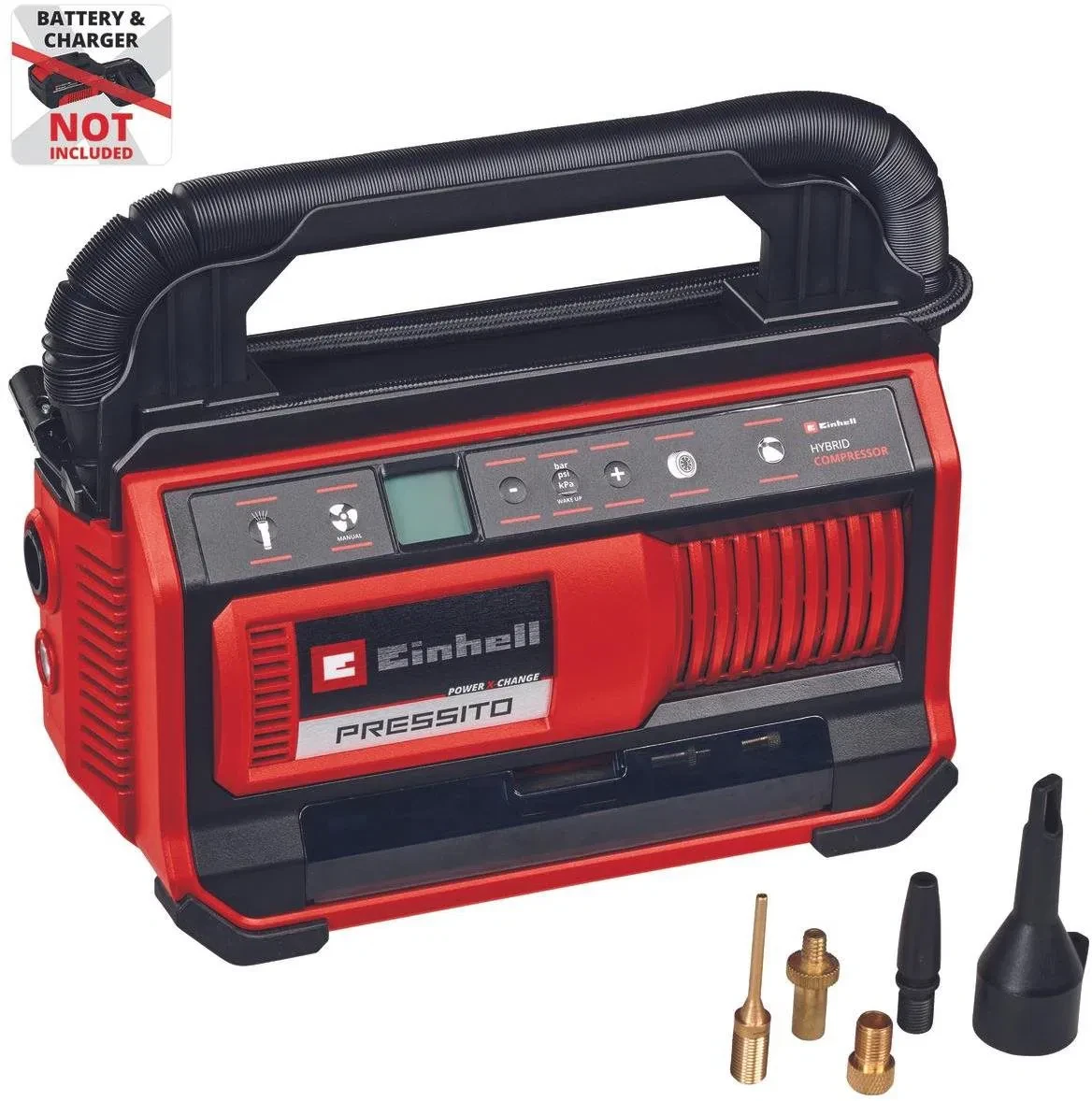 Компрессор Einhell Pressito 18/25 Hybrid 18V 11 бар без аккумулятора, фото 1