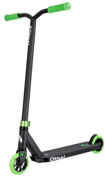 Трюковой самокат Chilli Base Green алюминиевый 110 мм, фото 1