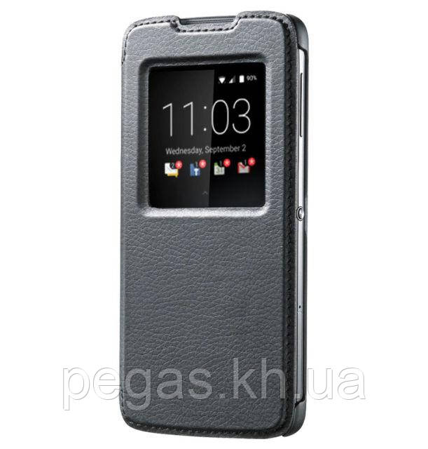 Чохол шкіра BlackBerry DTEK50 розумний фліп чорний. Оригінал