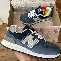 Кроссовки New Balance 574 модель 0688v замша и текстиль цвет синий размер 36 производство Вьетнам