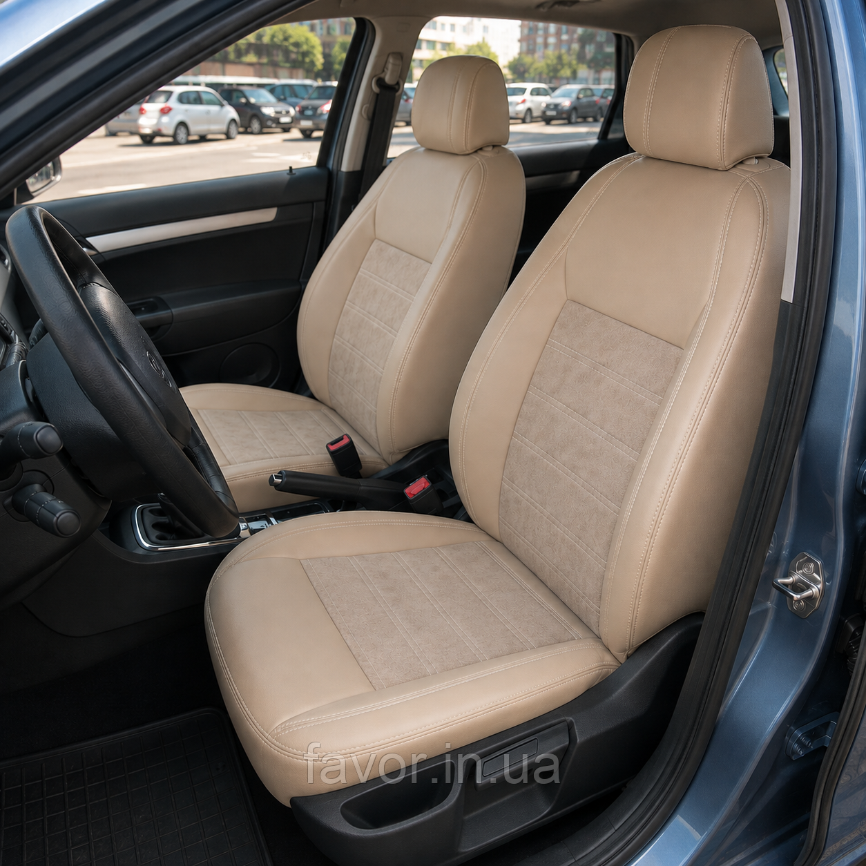 Авто чехлы для BMW 5 E-39 седан 1995-2004 Модельные Бежевые комбинированные, фото 1
