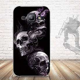 Силіконовий чохол для Samsung Galaxy J2 J200 з малюнком три черепа