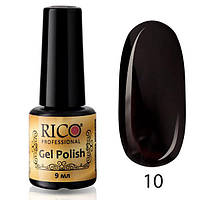 Гель-лак Rico Professional No 10, Чорний, емаль, 9 мл