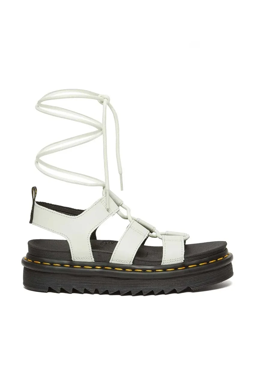 AllOriginal com ua Шкіряні сандалі Dr. Martens Nartilla жіночі колір зелений на платформі DM31617763 РОЗМІРИ