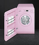 Стиль 50-х. Рожева пральна машина Італія Smeg LBB14RO, фото 2