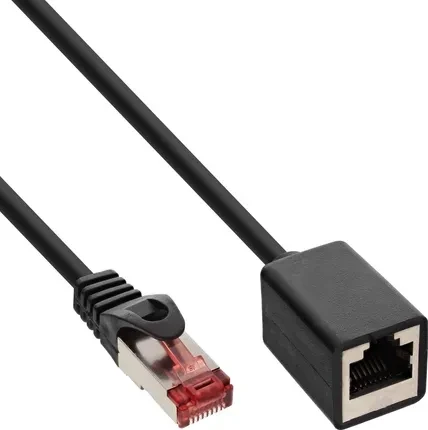 Кабель комп'ютерний Inline 50pcs. Bulk-Pack Patch Cable Extension S/FTP PiMF Cat.6 250MHz copper halogen free czarny 1m (B76911X), фото 1