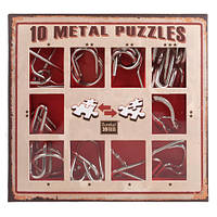 10 Metall Puzzles red Eureka | 10 головоломок червоний набір