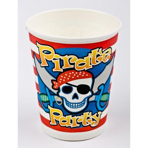 Склянки одноразові паперові для дитячого дня народження " Пірати"