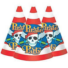 Ковпачки паперові для дитячого дня народження " Пірати"