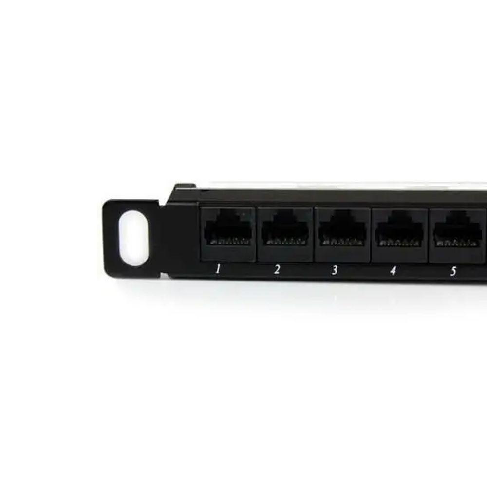 Патч-панель Hypernet 24 порти UTP 0.5U кат. 6е 19" PP-UTP6-24-WMR-05U, фото 1