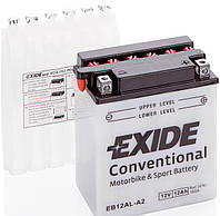 Аккумулятор мото EXIDE 12V 12AH 165A YB12AL-A2/EB12AL-A2 [135X80X160]