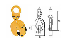 Захоплення вертикального підіймання Haklift типу АВТ до 2 тонн
