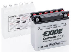 Аккумулятор мото EXIDE 12V 5.5AH 45A 12N5.5-3B [121X61X131]