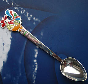 Срібна подарункова ложка Півник