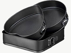 Набір із 3 рознімних форм для випікання Серце, круг, квадрат