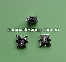 Гніздо mini USB 5pin з кріпленнями для монтажу