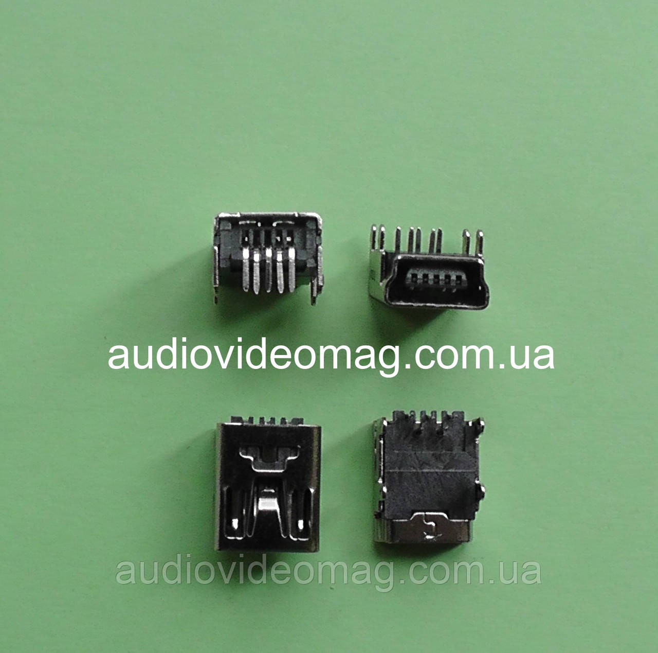 Гніздо miniUSB 5pin з кріпленням на плату