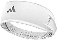 Повязка на голову Adidas белая женская спортивная повязка для бега и фитнеса 7 см