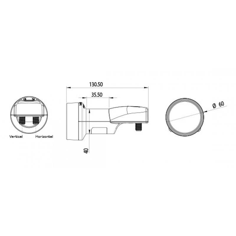 Конвертор Wideband 40 mm LNB (hor/vert) IDLP-WDB01-OOPRO-OPP - фото 3 - id-p522406745