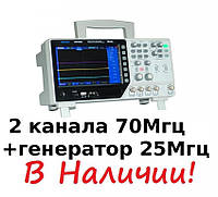 70Mhz осциллограф цифровой + Генератор 25Mhz, 2х канальный Hantek DSO4072S для сервисного центра мастерской