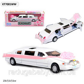 Іграшкова Машина "Lincoln KT7001WW весільний лімузин" Kinsmart