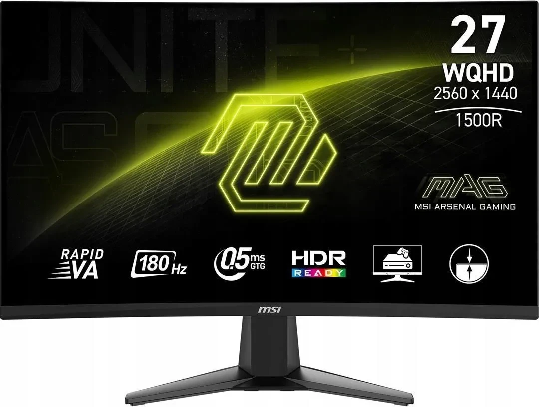 Монитор MSI MAG 27CQ6F 27" Curved VA 2560x1440 180Hz, фото 1