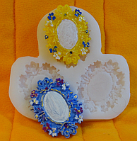 Молд силіконовий для декору Рамочки з 3 8,9 см 8,6 см