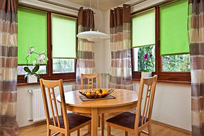 Рулонні штори тканина НАТУРА 2258 зелений колір, фото 2