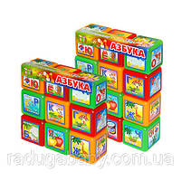 Кубики цветные "Азбука" M-Toys 12 кубиков, 06032
