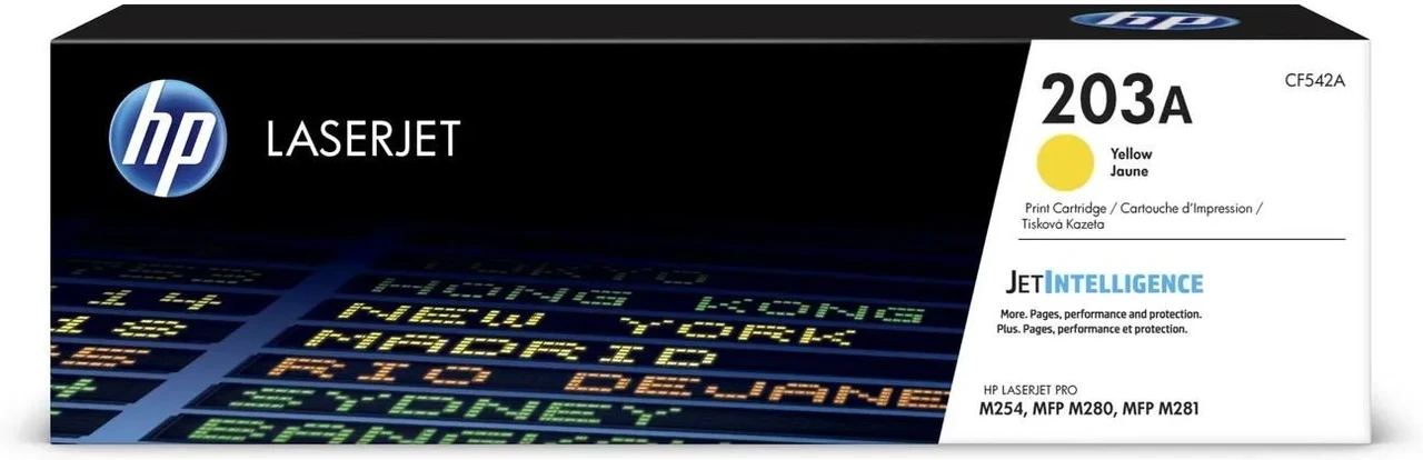 Тонер для принтера HP 203A Желтый CF542A оригинальный 1300 стр., фото 1