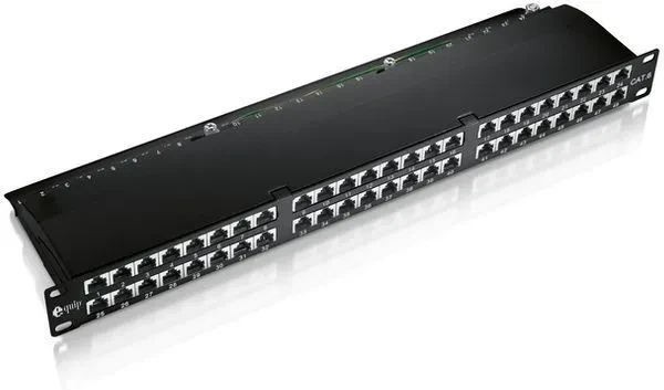 Патч-панель Equip 48 портов 1U CAT6 экранированная чёрная, фото 1