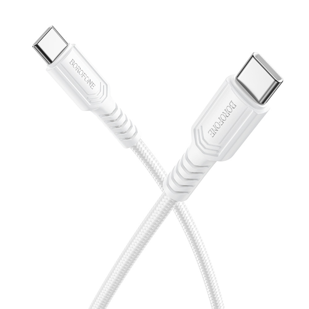 Data - кабель BOROFONE BX116 Type-C to Type-C, White, фото 1