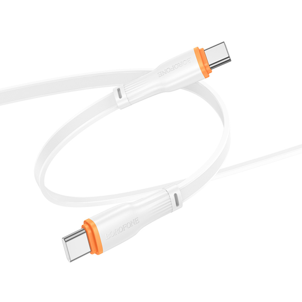 Data - кабель BOROFONE BX118 Type-C to Type-C, White, фото 1