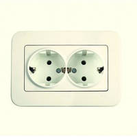 Розетка 2-я з заземленням Viko Rollina (крем)