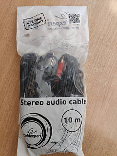 Кабель мультимедийный Cablexpert Jack 3.5 мм male 3-pin to 2RCA 10м