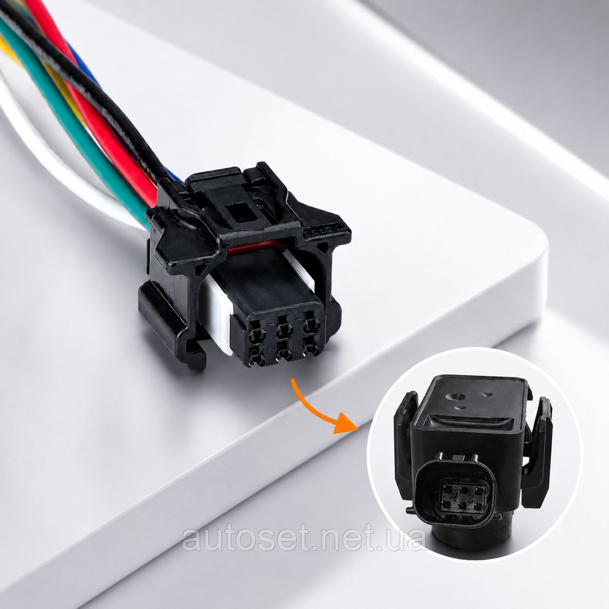Фішка (роз'єм) камери 6 pin нижні напрямні Toyota Prius Prime Тойота 89341-58060, фото 1