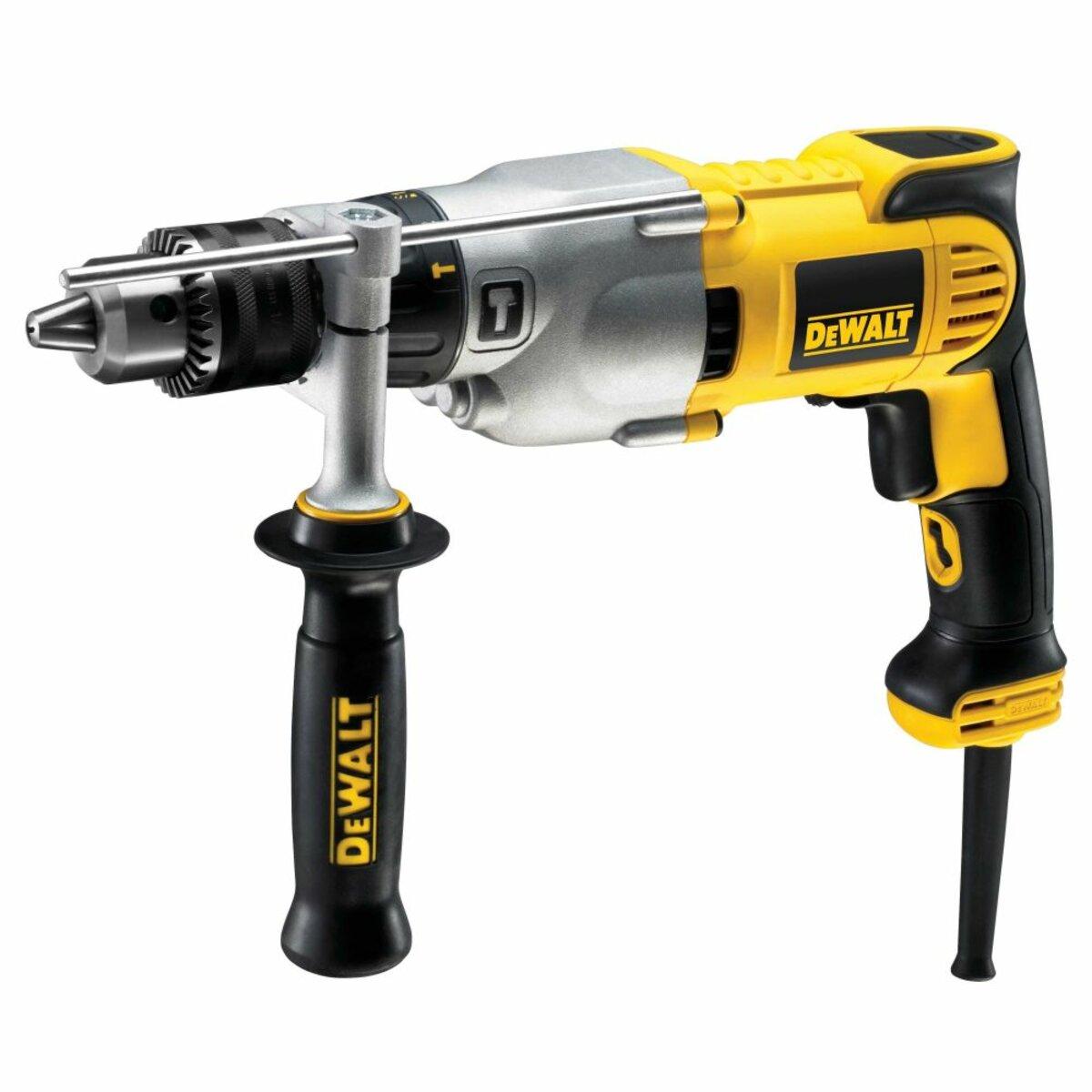 Дриль ударний мережевий DeWalt: P= 1300 Вт, 3500 об/хв, 56000 уд/хв, самозатискний Ø≤ 13 мм, в кейсі Skoro - Купи это, фото 1