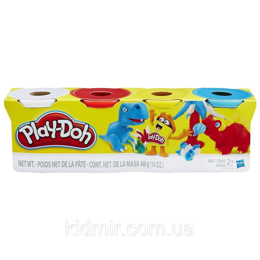 Плей-До набір пластиліну з 4 банок по 112 г. Play-Doh B6508