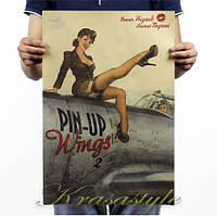 Оригінальні постери для мілітариста Дівчина на літаку