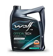 Моторна олива WOLF OFFICIALTECH 0W20 LL FE 5Lx4